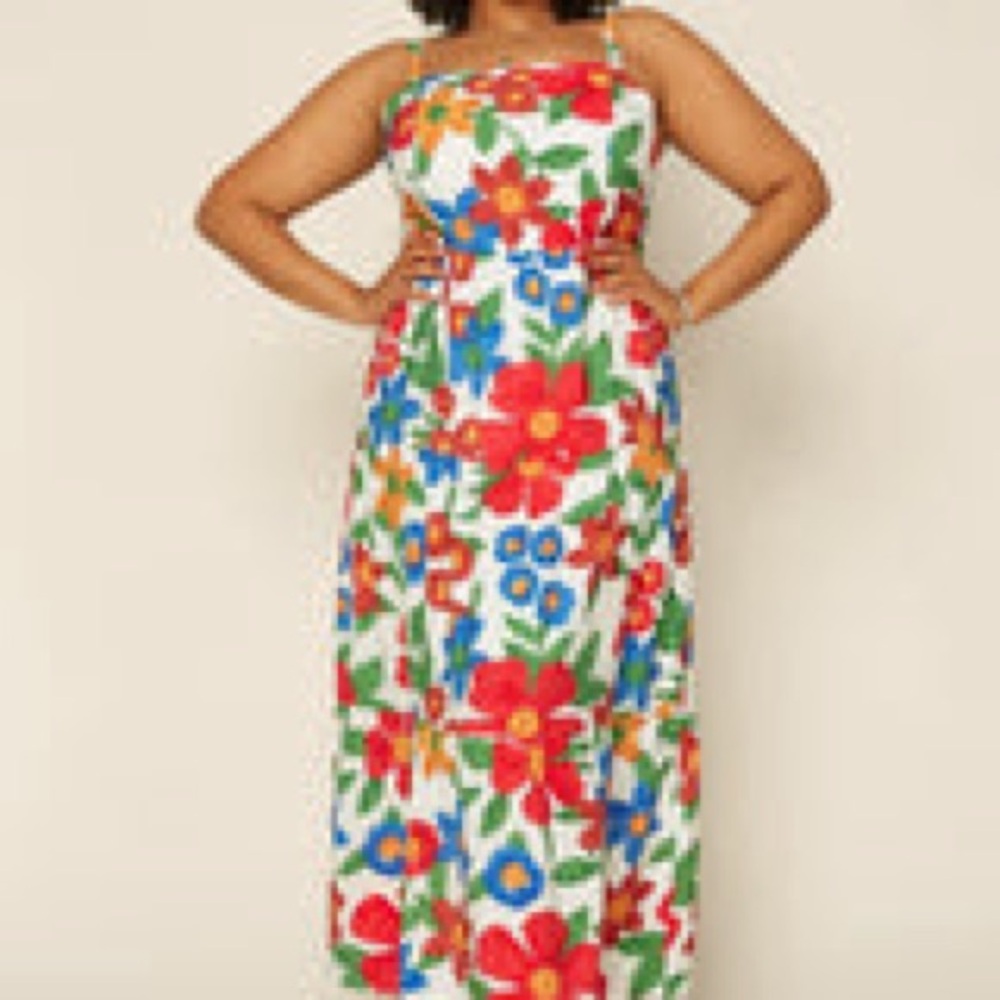 SKIES ARE BLUE curvy midi dress 1X